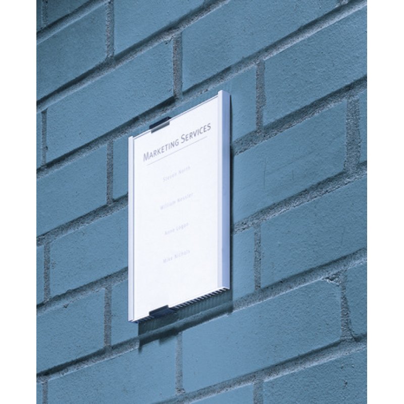 Durable Info Sign Acrylic, Aluminium Silver