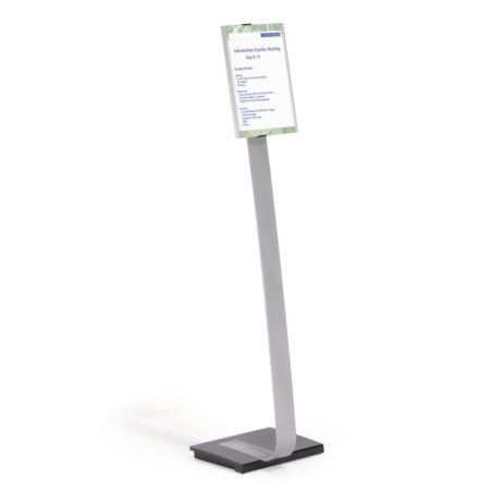 Durable INFO SIGN Stand d'information A4 Acrylique, Aluminium Argent