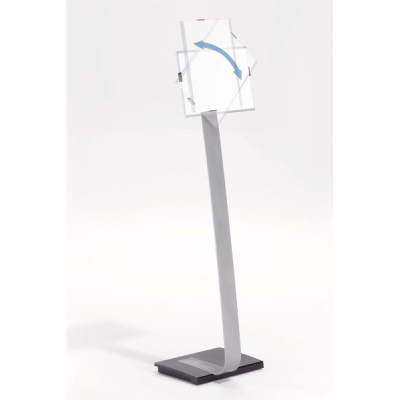 Durable INFO SIGN Stand d'information A4 Acrylique, Aluminium Argent