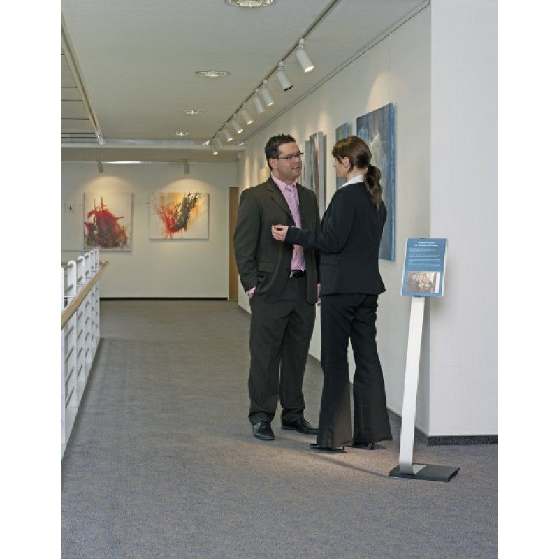 Durable INFO SIGN Stand d'information A4 Acrylique, Aluminium Argent