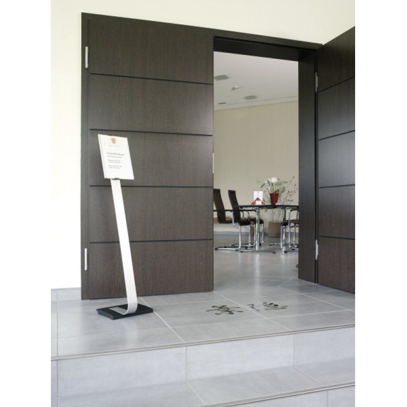 Durable INFO SIGN Stand d'information A4 Acrylique, Aluminium Argent