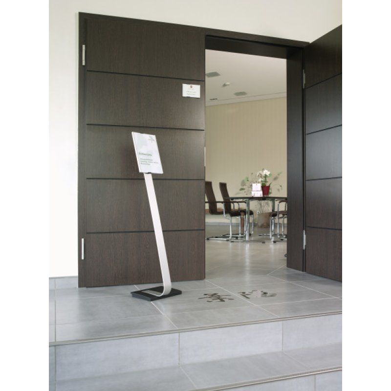 Durable INFO SIGN Stand d'information A4 Acrylique, Aluminium Argent