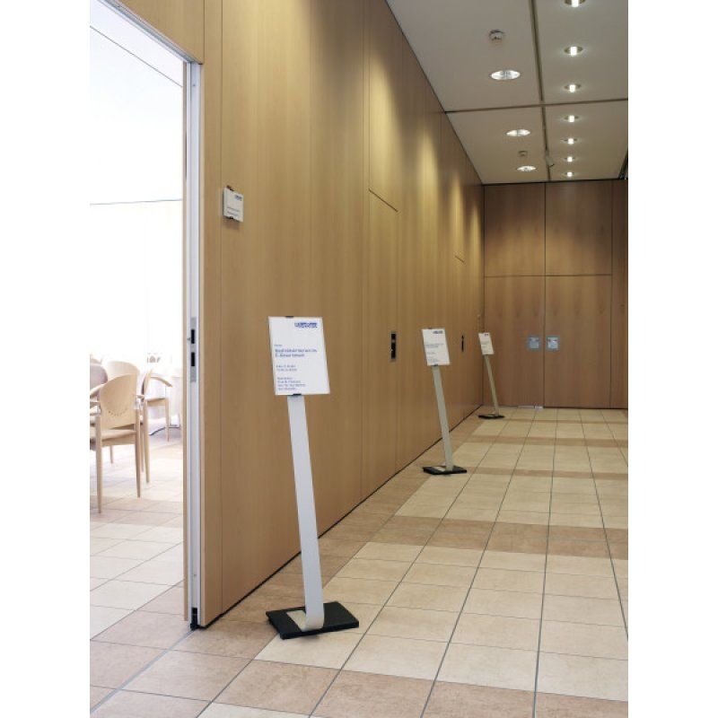 Durable INFO SIGN Stand d'information A4 Acrylique, Aluminium Argent