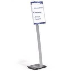 Durable 481323 sign holder/information stand A3 Acrylic Silver