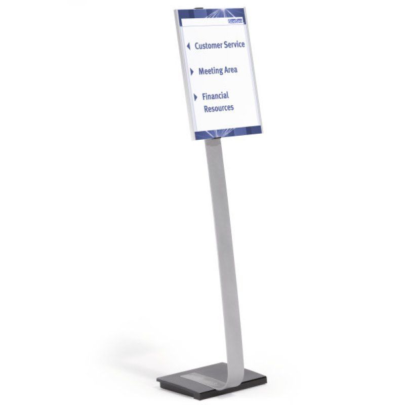 Durable 481323 sign holder/information stand A3 Acrylic Silver