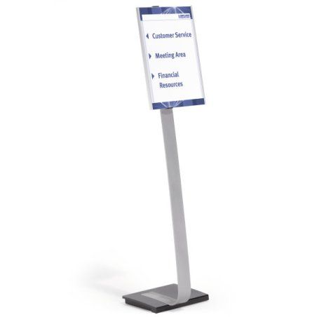 Durable 481323 sign holder/information stand A3 Acrylic Silver
