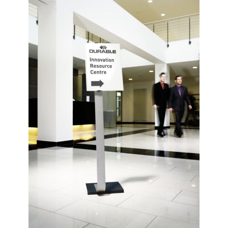 Durable 481323 sign holder/information stand A3 Acrylic Silver