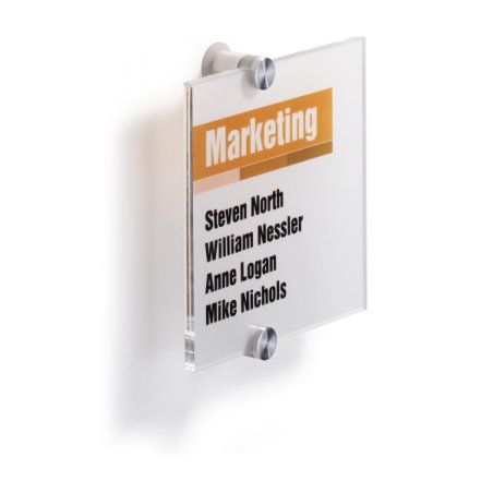 Durable 482219 sign holder/information stand Acrylic, Aluminium Aluminium, Transparent
