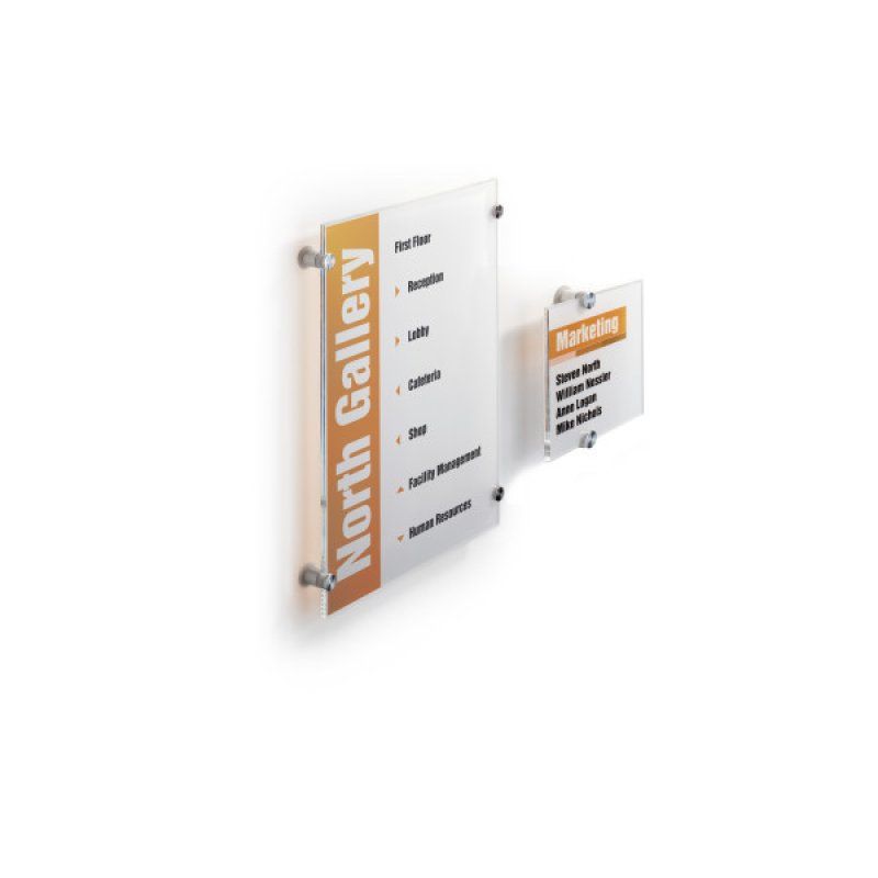 DURABLE Plaque de porte CRYSTAL SIGN, (L)148 x (H)148 mm