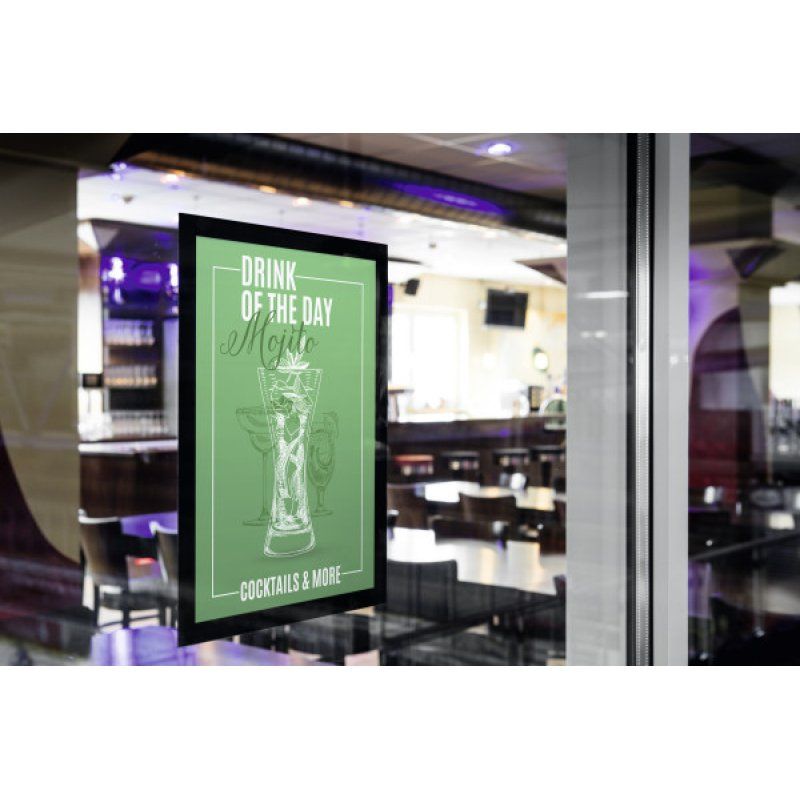 DURABLE Cadre d'affichage magnétique DURAFRAME SUN A4 noir