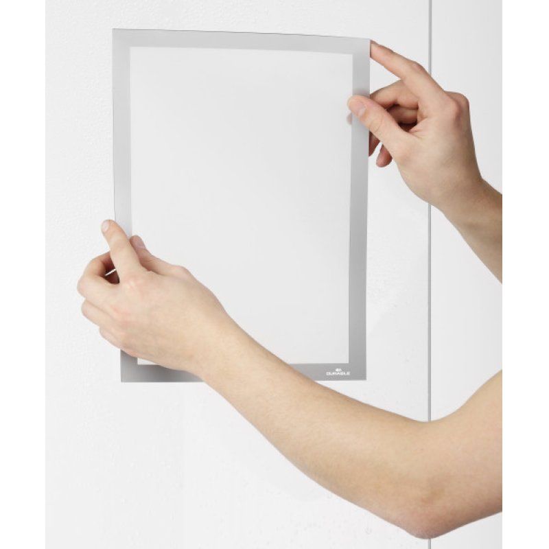DURABLE Cadre d'affichage magnétique DURAFRAME SUN A4 argent