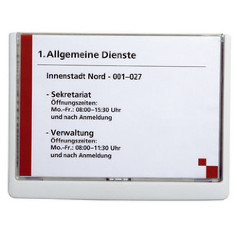 DURABLE Plaque de porte CLICK SIGN, format A5, bleu foncé