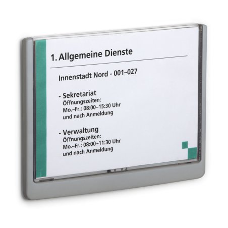 Durable 486637 sign holder/information stand A5 Plastic Graphite