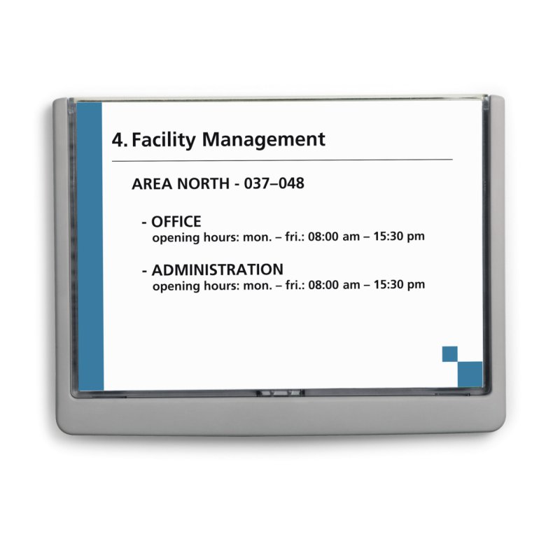 Durable 486637 sign holder/information stand A5 Plastic Graphite