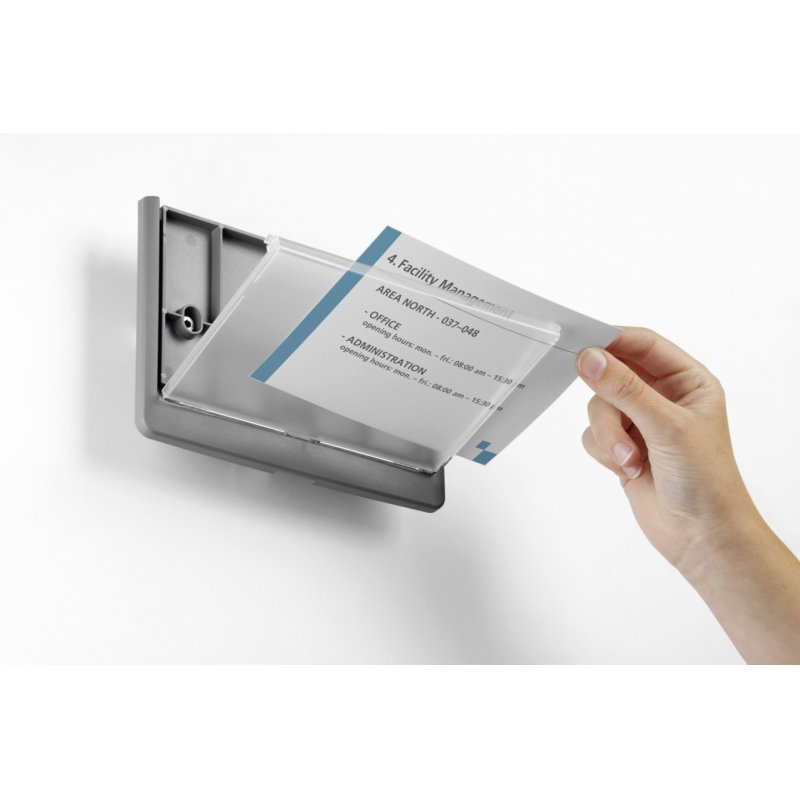 DURABLE Plaque de porte CLICK SIGN, format A5, graphite