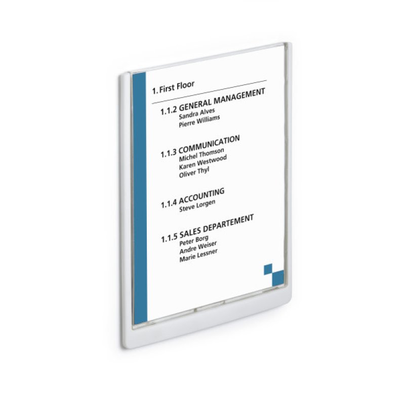 DURABLE Plaque de porte CLICK SIGN, A4, blanc