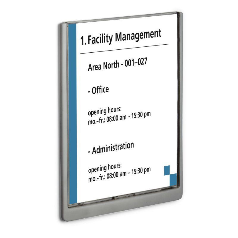 Durable 486737 sign holder/information stand A4 Plastic Graphite