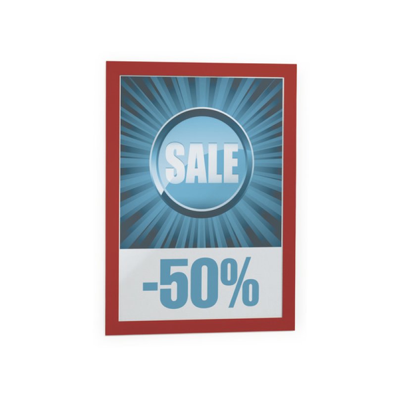 DURABLE Cadre d'affichage magnétique DURAFRAME, A4, rouge