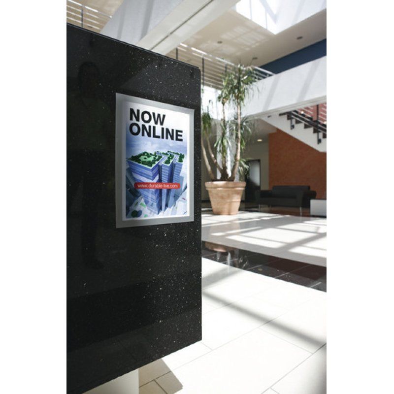 DURABLE Cadre d'affichage magnétique DURAFRAME, A4, argent
