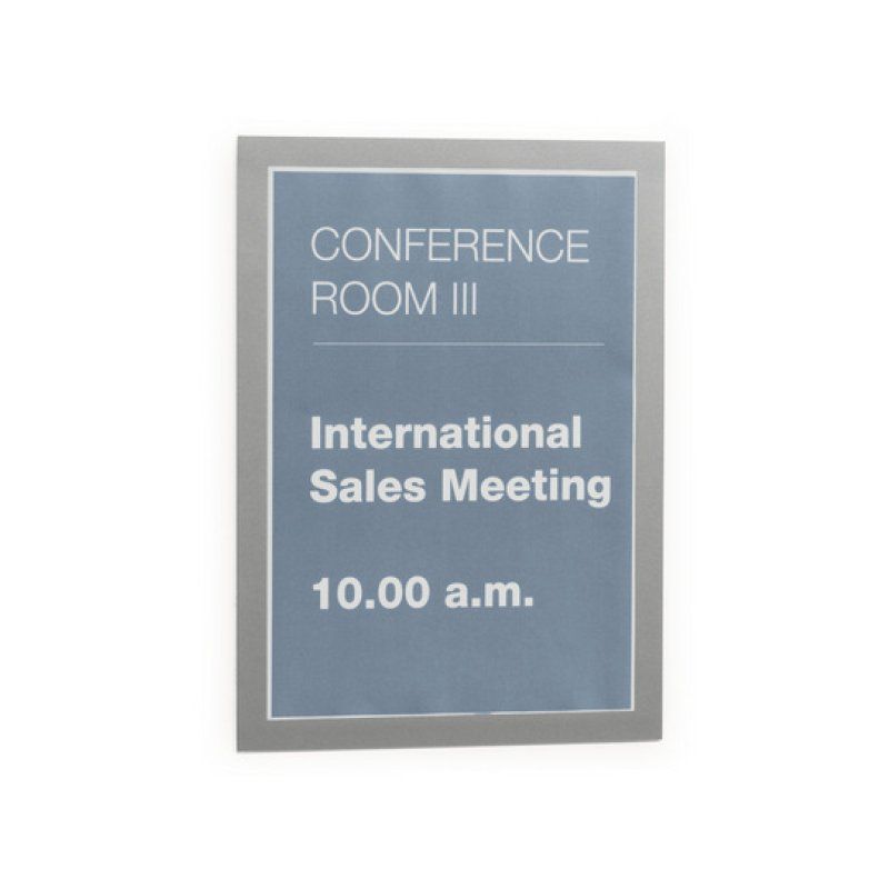 Durable 4872-23 magnetic frame A4 Silver