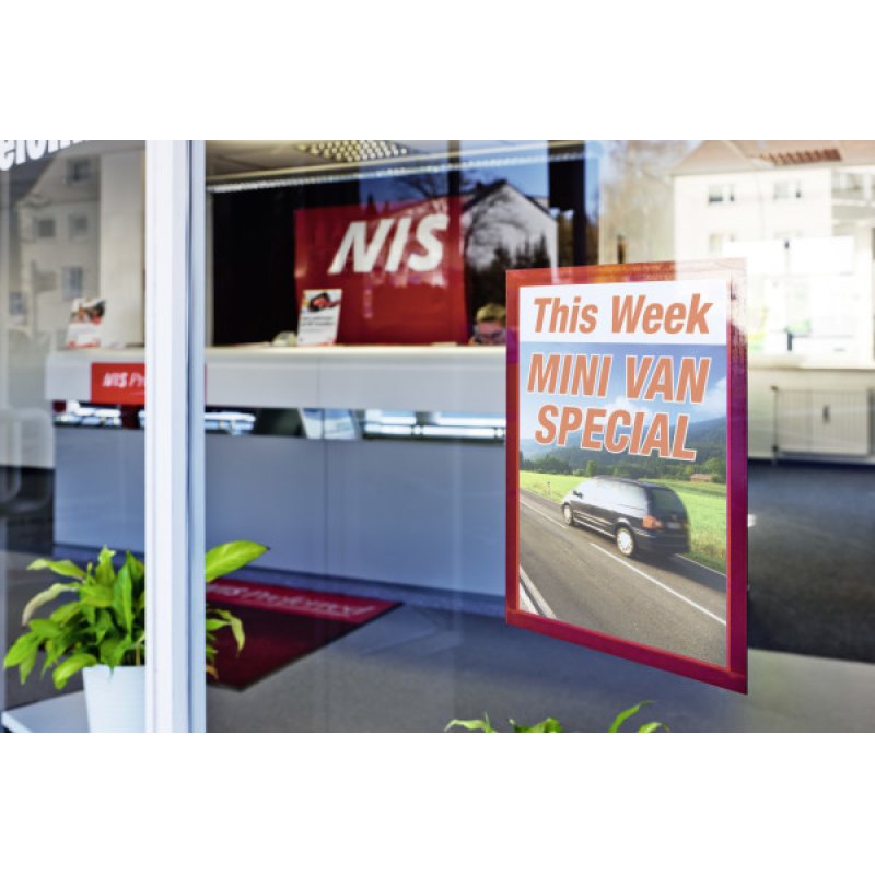 DURABLE Cadre d'affichage magnétique DURAFRAME, A4, rouge