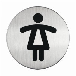 DURABLE Pictogramme "WC-Femmes", diamètre: 83 mm, argent