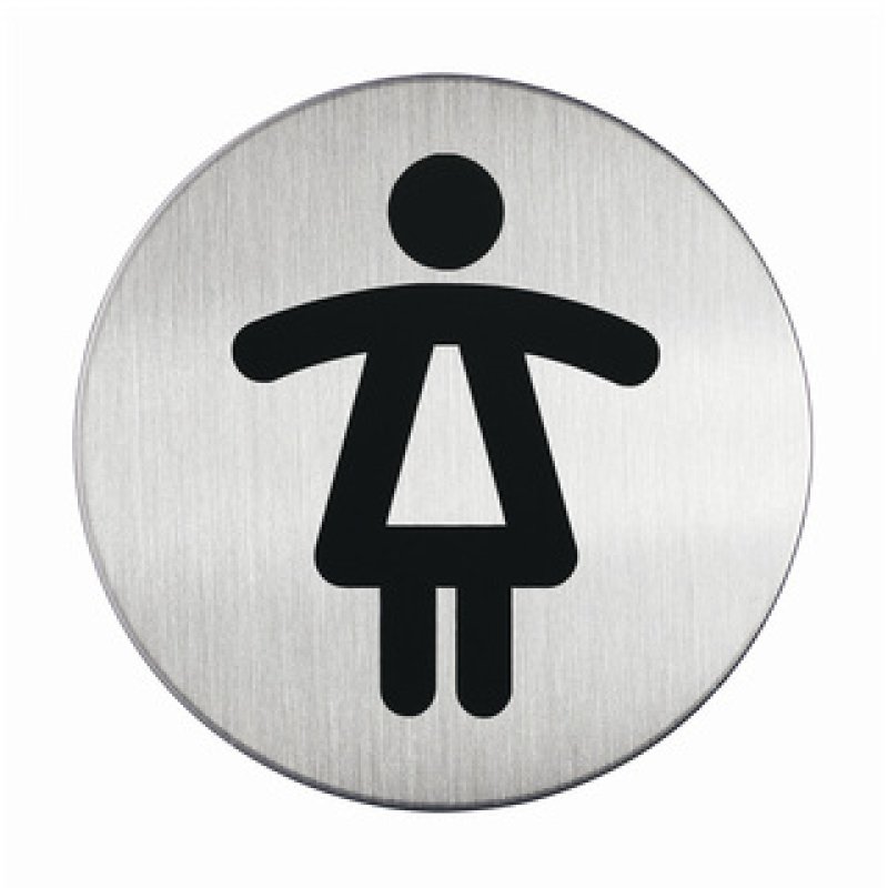 DURABLE Pictogramme "WC-Femmes", diamètre: 83 mm, argent