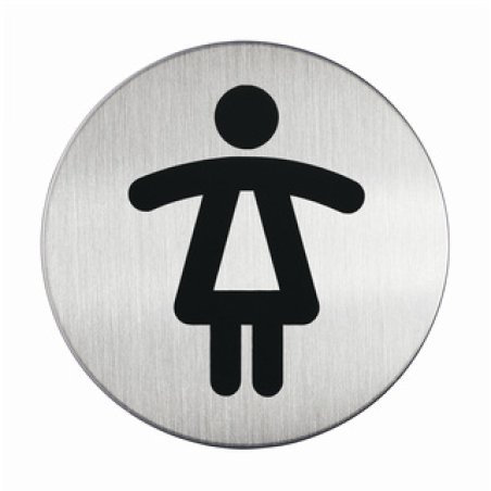 DURABLE Pictogramme "WC-Femmes", diamètre: 83 mm, argent