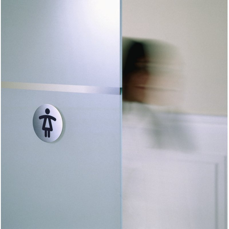 DURABLE Pictogramme "WC-Femmes", diamètre: 83 mm, argent