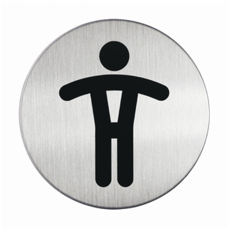 DURABLE Pictogramme "WC-Hommes", diamètre: 83 mm, argent