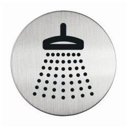 DURABLE Pictogramme "Douche", diamètre: 83 mm, argent