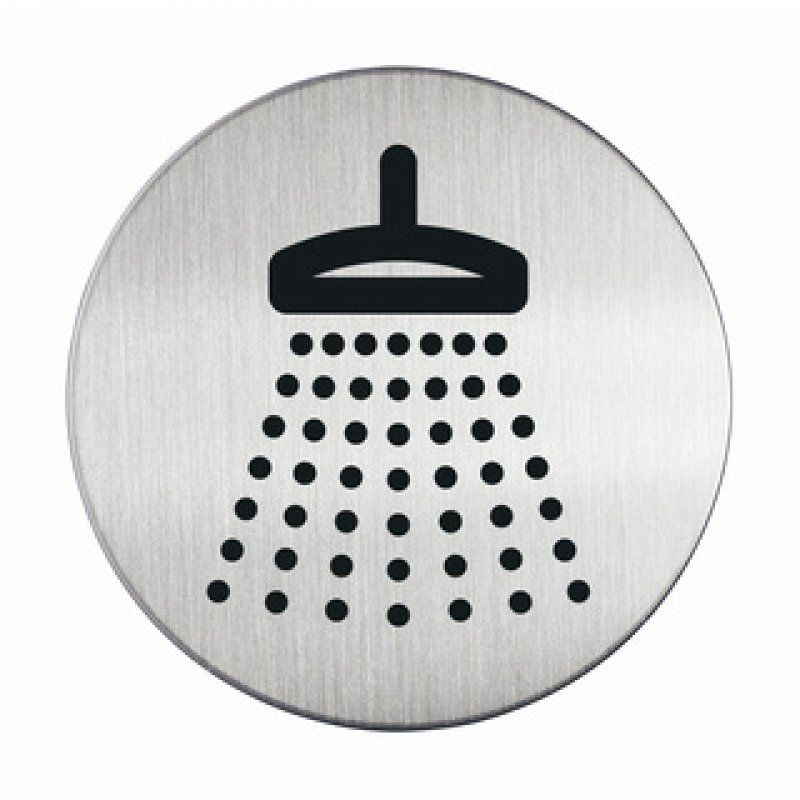 DURABLE Pictogramme "Douche", diamètre: 83 mm, argent