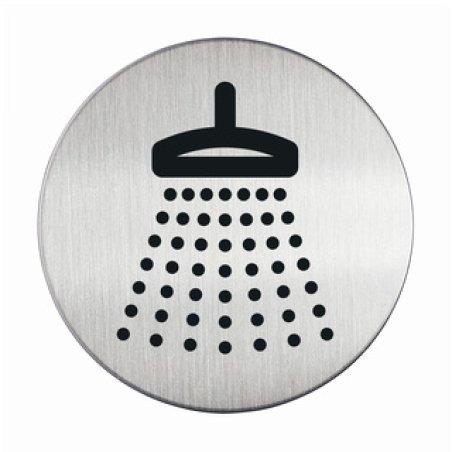 DURABLE Pictogramme "Douche", diamètre: 83 mm, argent