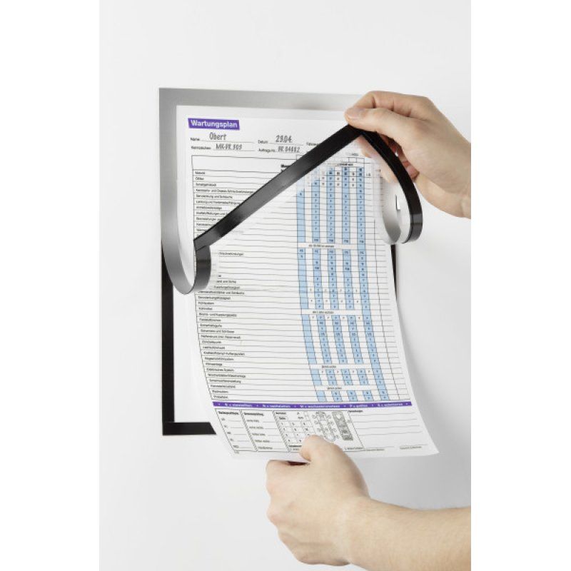 Durable duraframe magnetisch kader Note A4, zilver sous-mains Argent