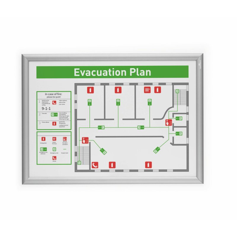 Durable 500823 wall frame 450 x 625 mm Rectangle Silver Aluminium