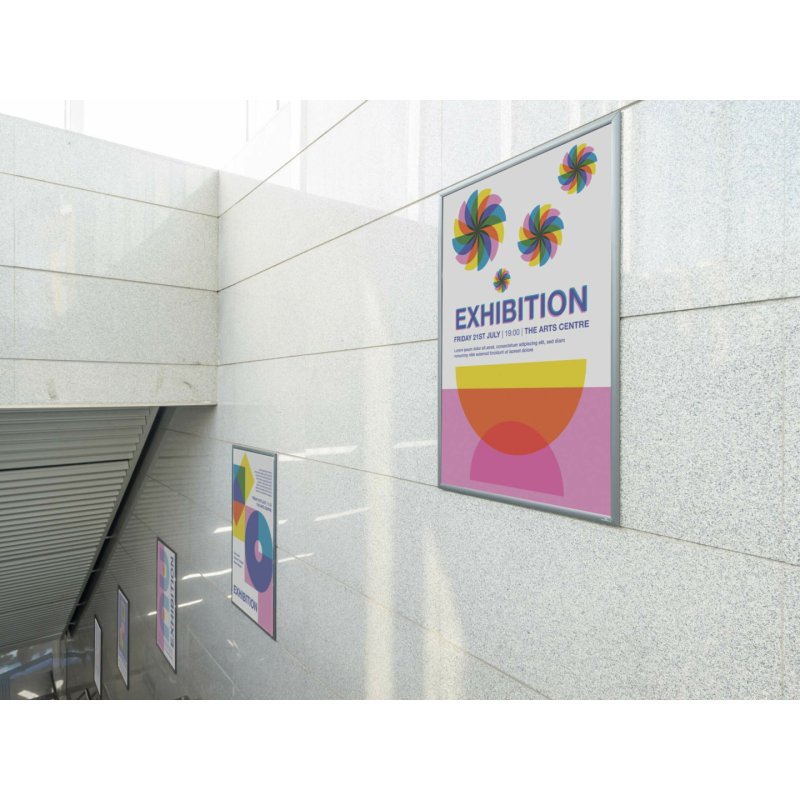 DURABLE Cadre porte-affiche, A2, profil 25 mm, aluminium