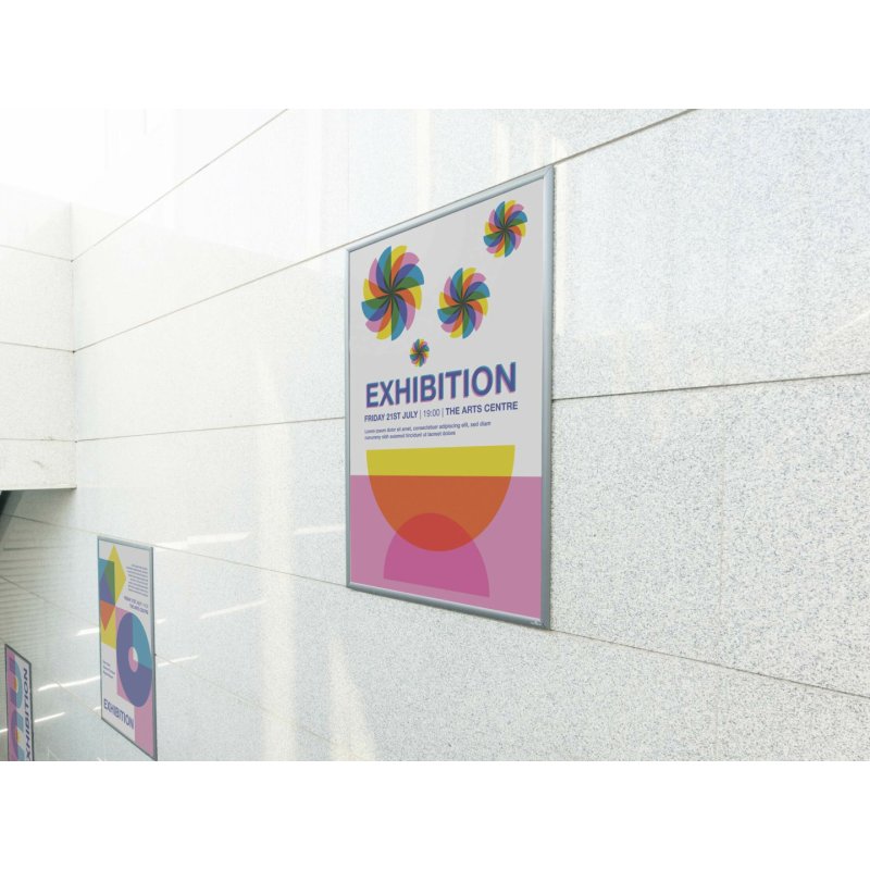 Durable 500823 wall frame 450 x 625 mm Rectangle Silver Aluminium