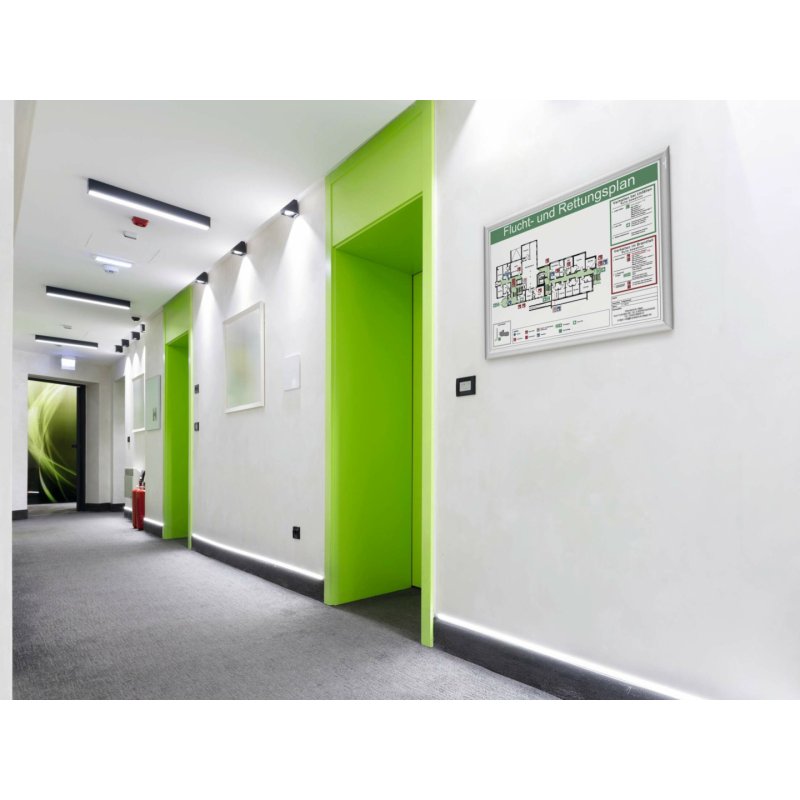 Durable 500823 Cadre de mur 450 x 625 mm Rectangle Argent Aluminium