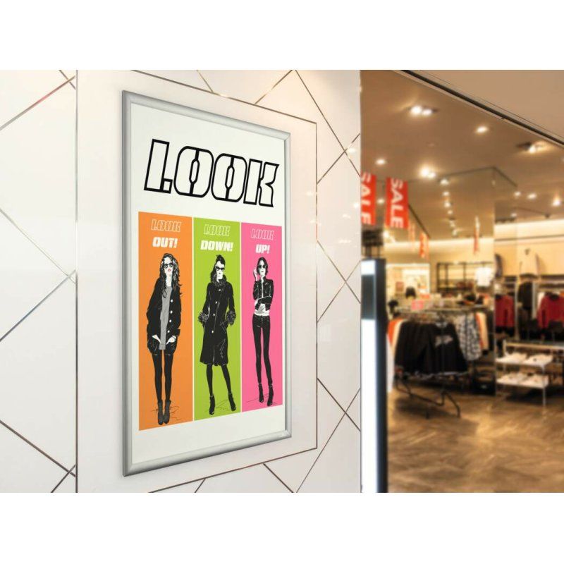 Durable 500923 wall frame 660 x 900 mm Rectangle Silver Aluminium