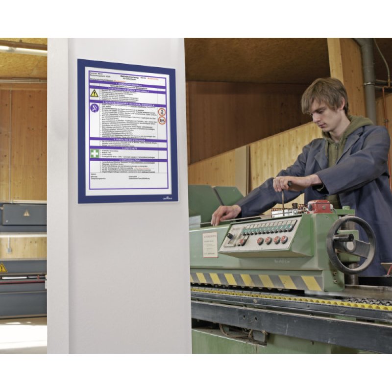 DURABLE Cadre d'affichage magnétique DURAFRAME, A4, bleu