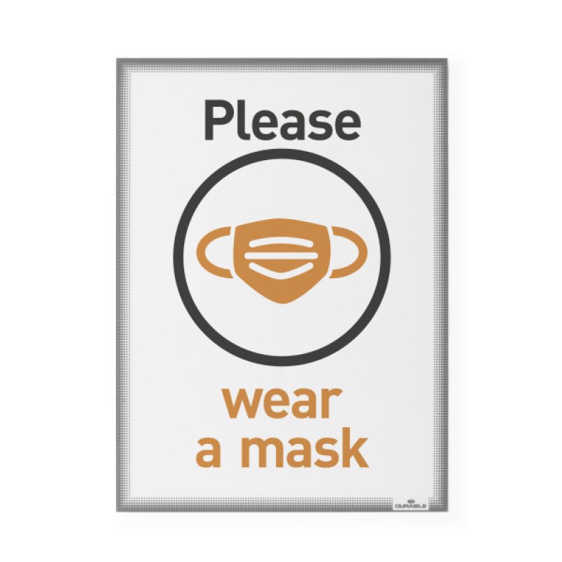 Durable 501457 porte-document Anthracite, Transparent