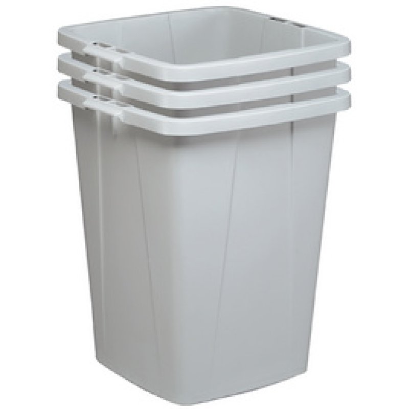 DURABLE Poubelle DURABIN ECO 90, carré, gris