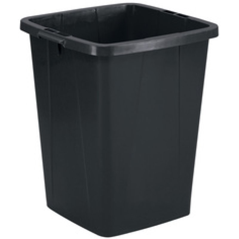 Durable 1800505221 waste container Rectangular Plastic Black