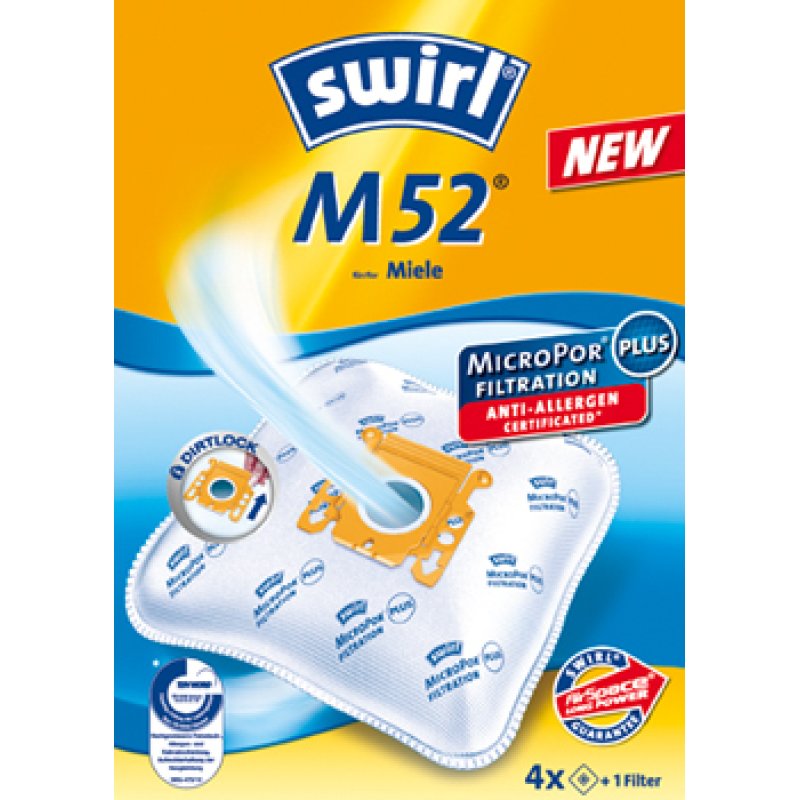 swirl Sac d'aspirateur M 52, avec filtre MicroporPlus