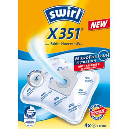 swirl Sac d'aspirateur X 351, avec filtre MicroporPlus