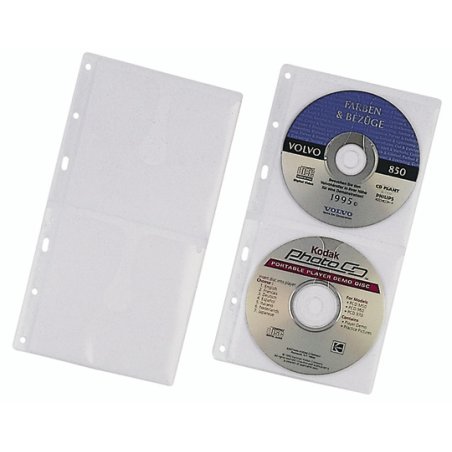 DURABLE Pochette CD-/DVD COVER S, pour 2 CD, PP, 156x288 mm