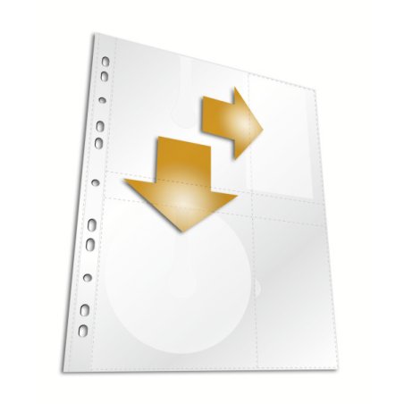 DURABLE Pochette CD/DVD COVER M, pour 4 CD, PP, A4