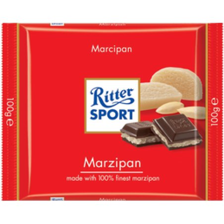 Ritter SPORT Tablette de chocolat PATE D'AMANDE, 100 g
