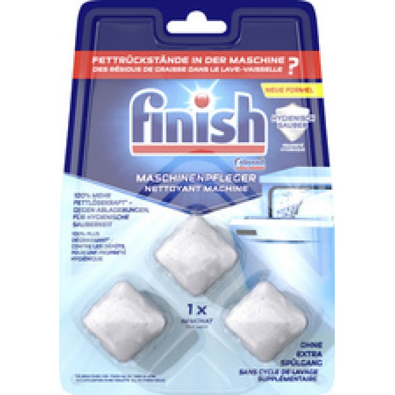 finish Tablettes d'entretien lave-vaisselle, blister de 3