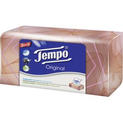 Tempo Mouchoirs Original, 4 couches, blanc, boîte de 100